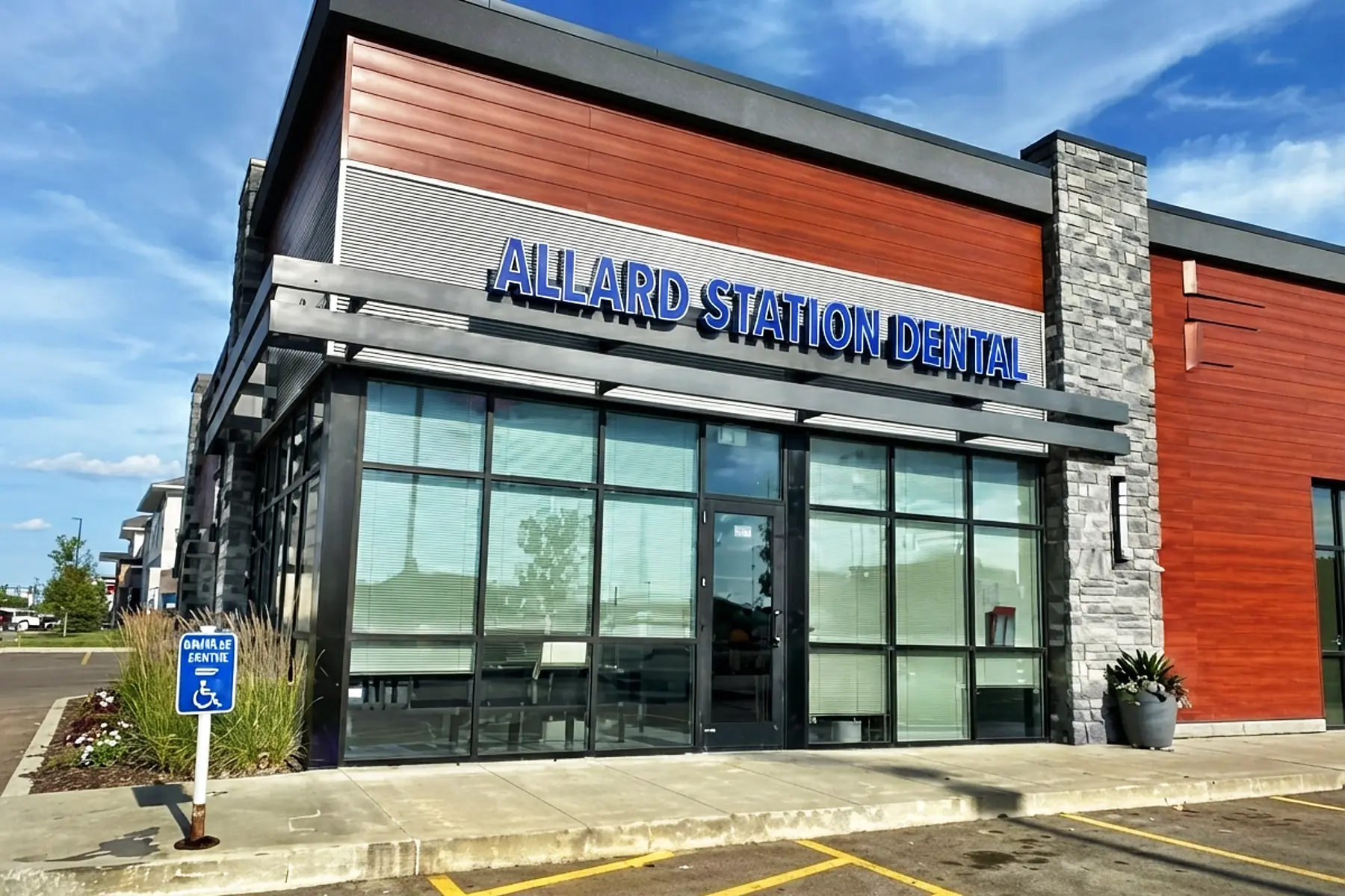 Exterior of the Allard Station Dental clinic in southwest Edmonton